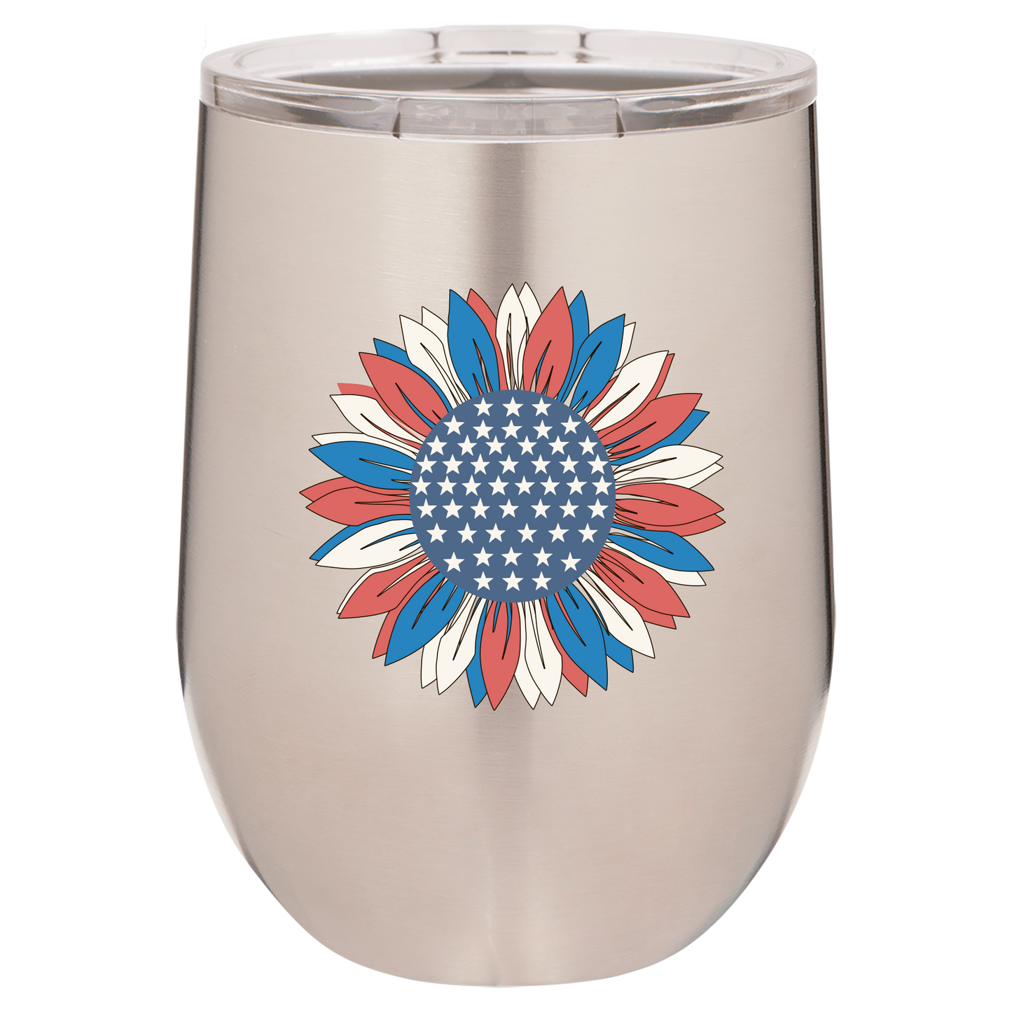 4th of July Cups Stemless Wine 12 Cups