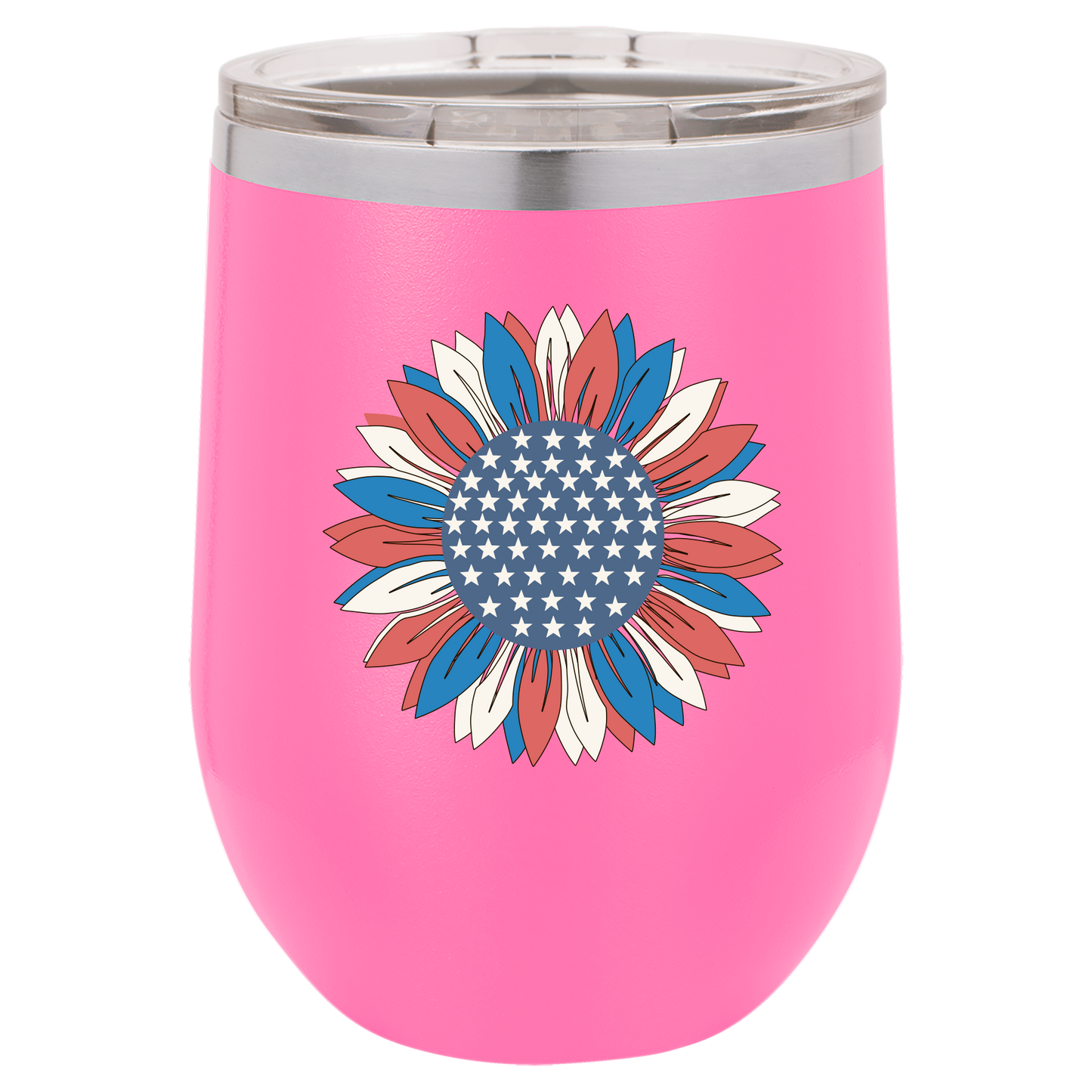 4th of July Cups Stemless Wine 12 Cups
