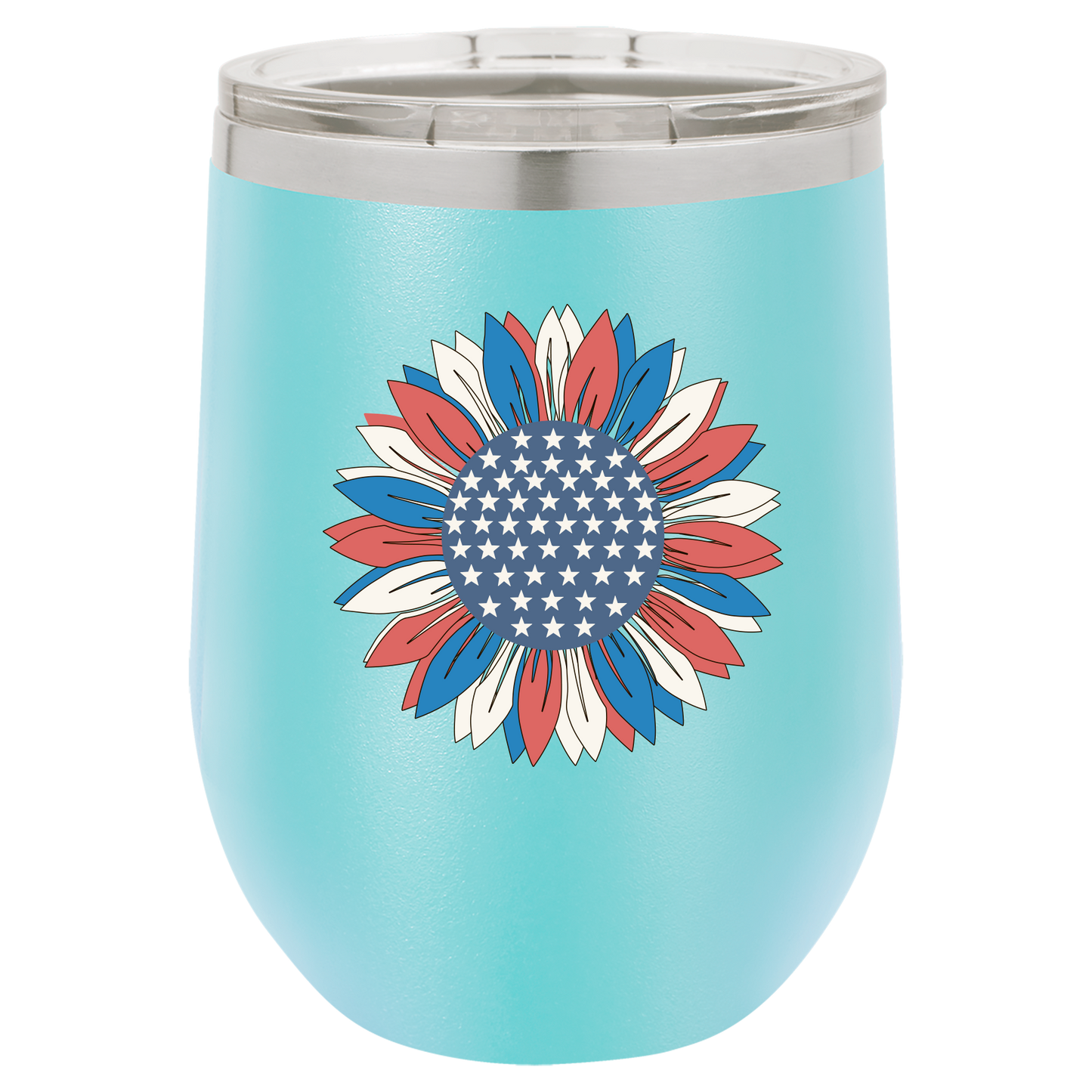 4th of July Cups Stemless Wine 12 Cups