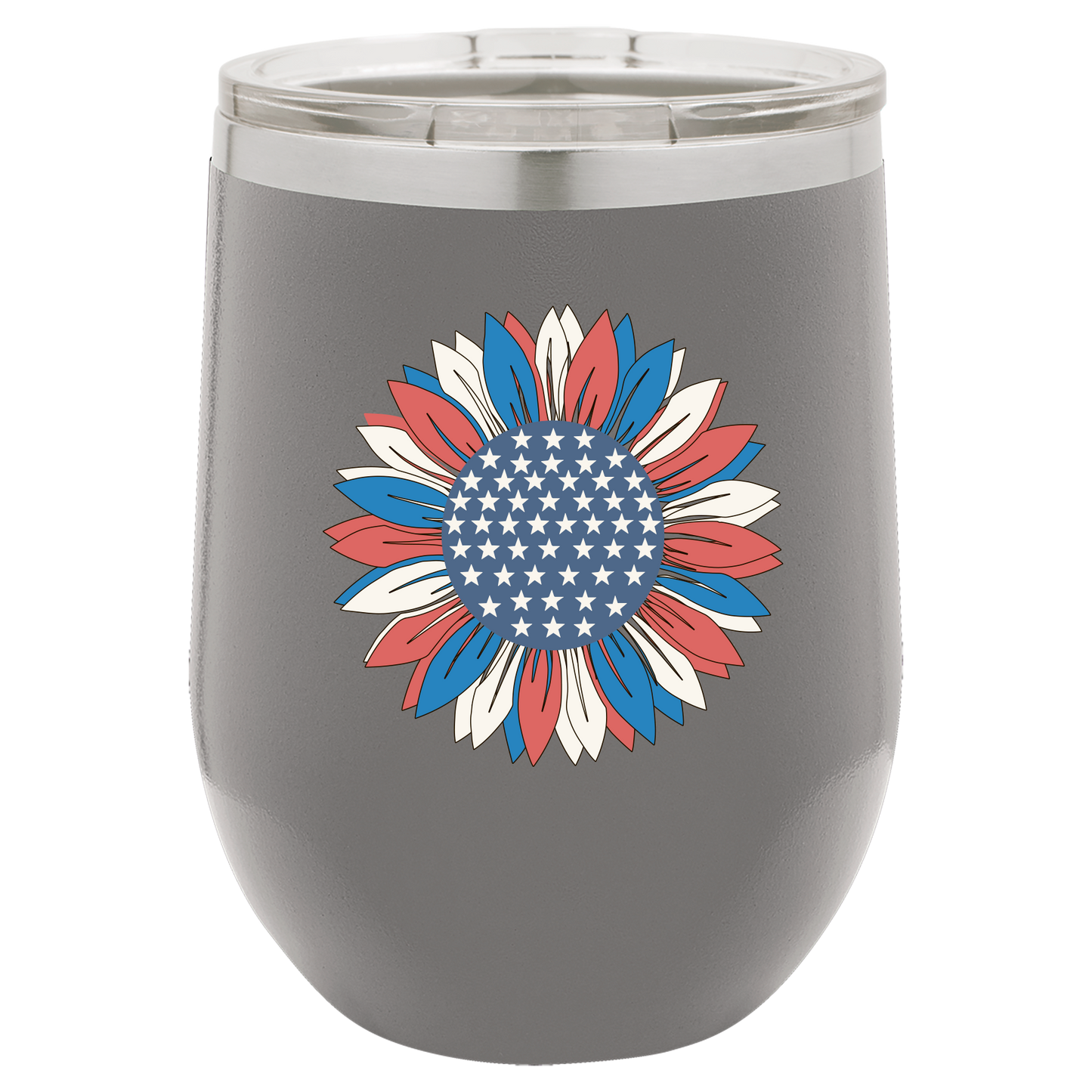 4th of July Cups Stemless Wine 12 Cups