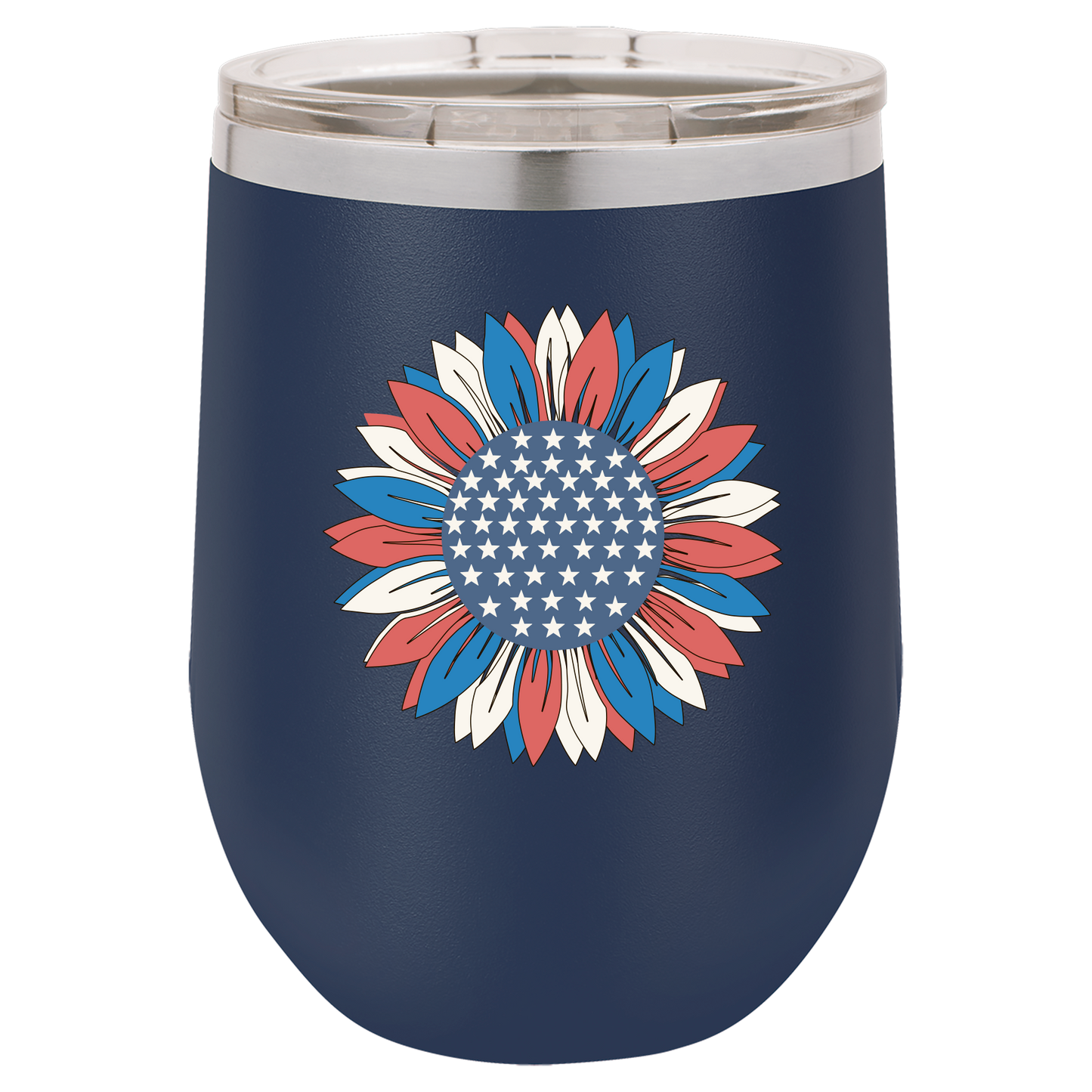4th of July Cups Stemless Wine 12 Cups