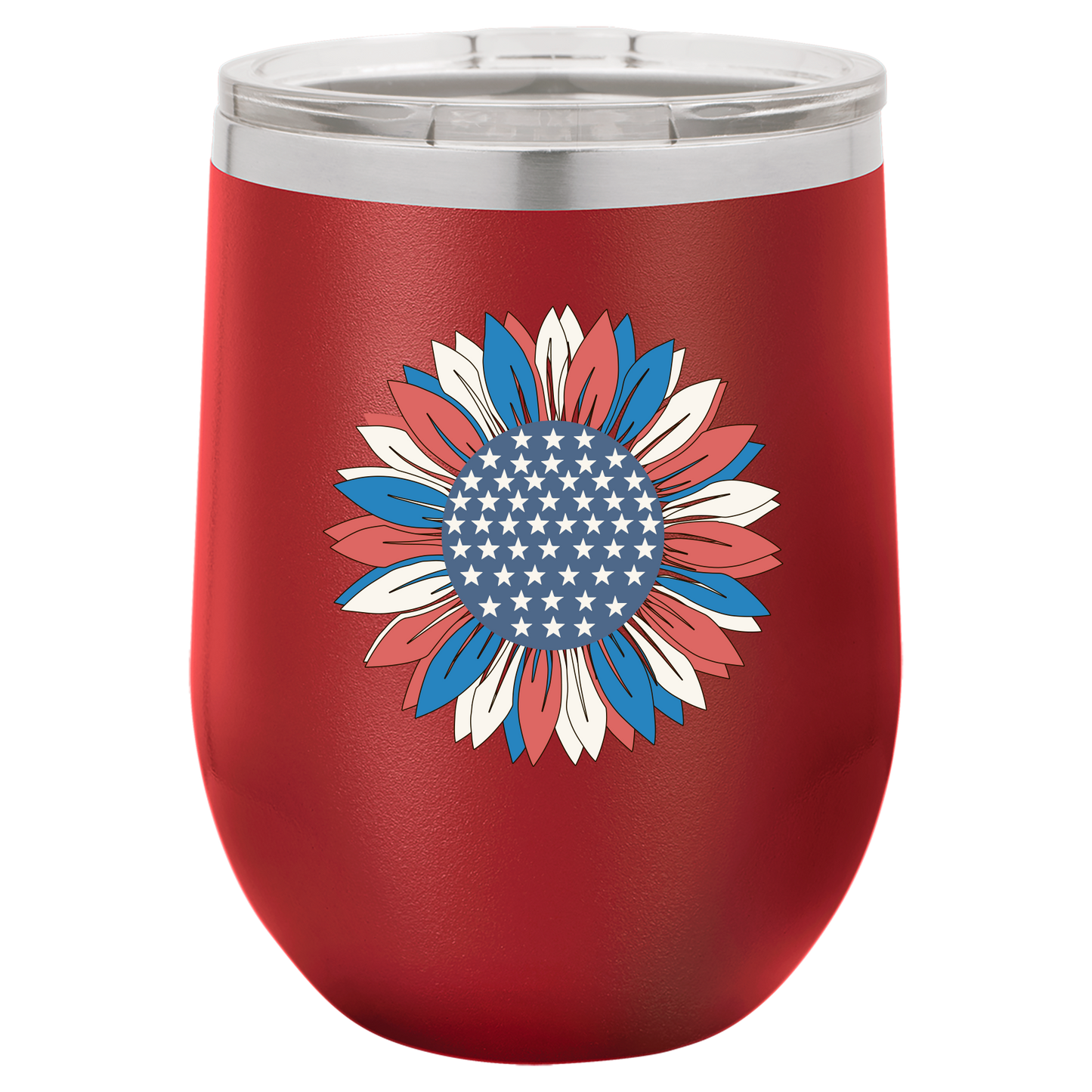 4th of July Cups Stemless Wine 12 Cups