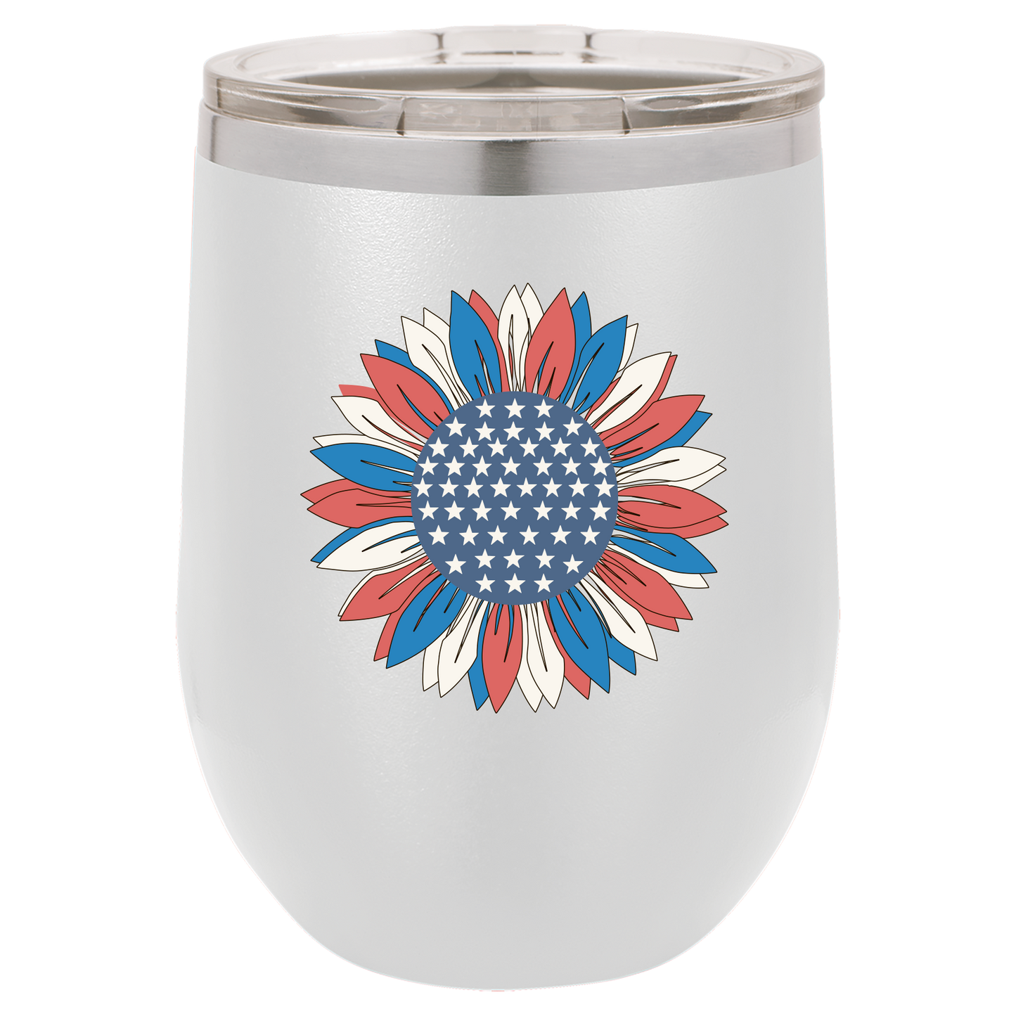 4th of July Cups Stemless Wine 12 Cups