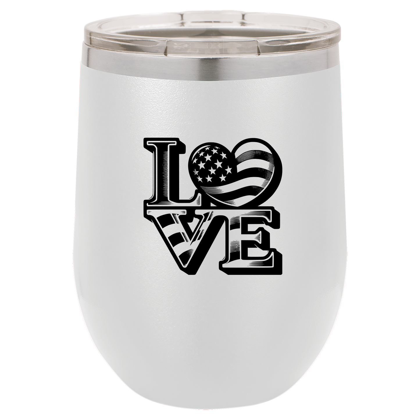 4th of July Stemless 12oz Wine Cups