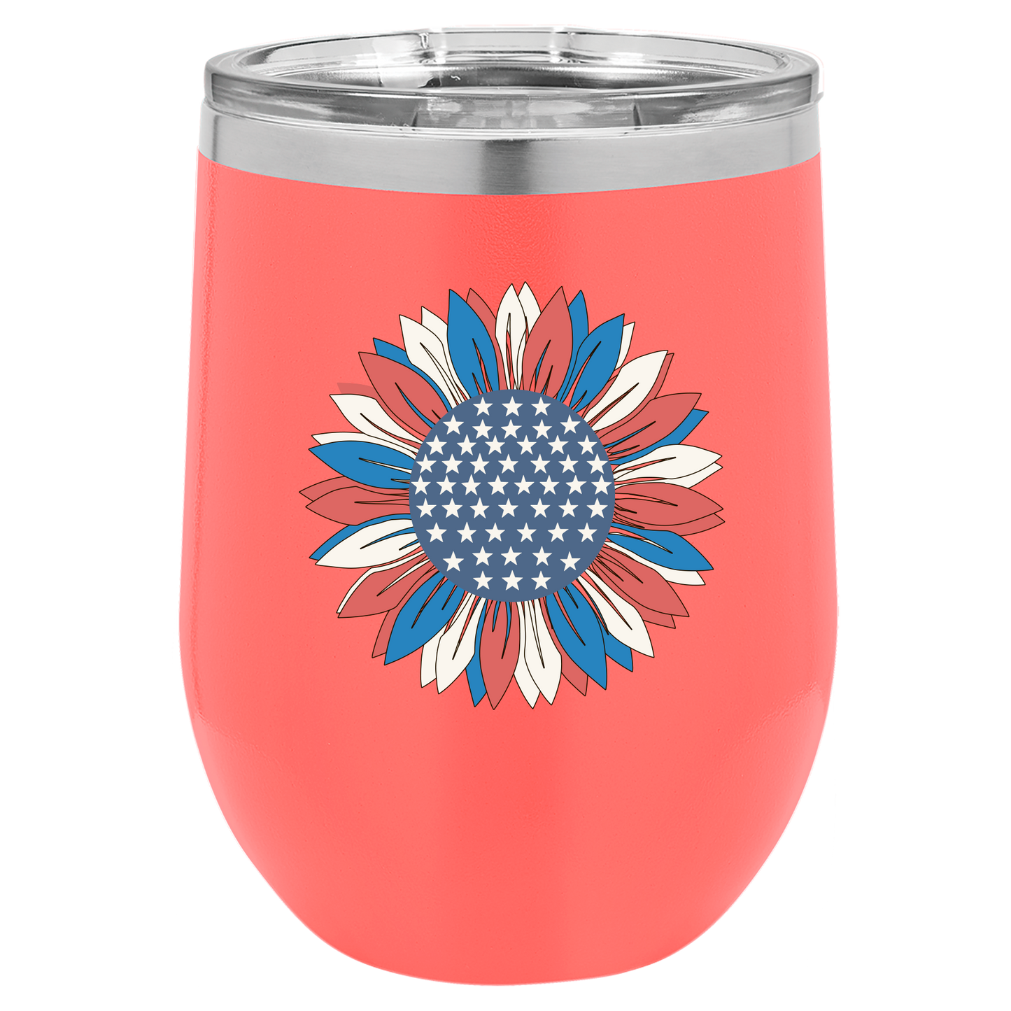 4th of July Cups Stemless Wine 12 Cups