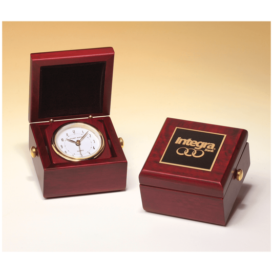 Hand Rubbed Mahogany Finish Box Clock