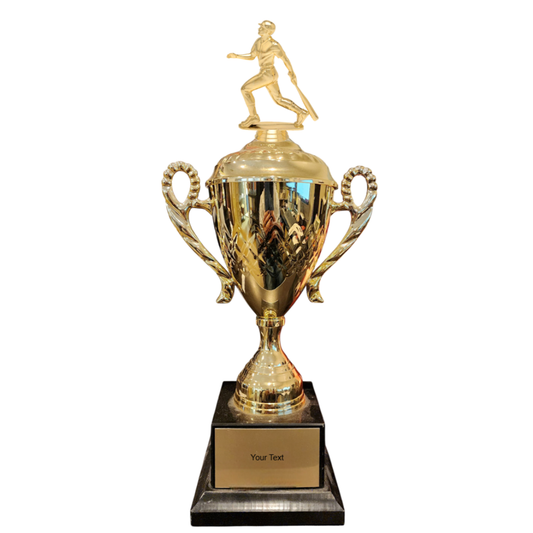 Baseball Cup Trophy with Lid and Figure