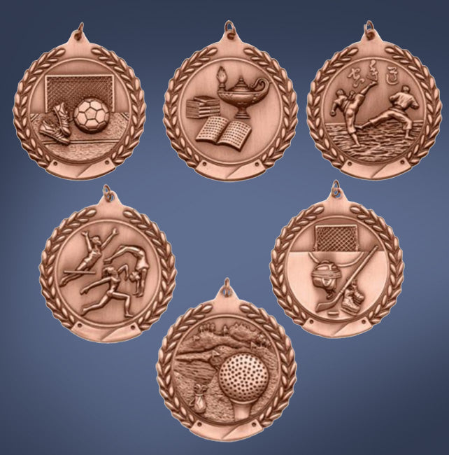 Sculptured 2 3/4" Neck Award Medals