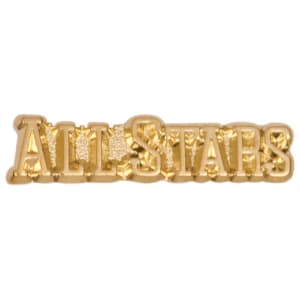 Gold Allstars Metal Chenille Letter Insignia