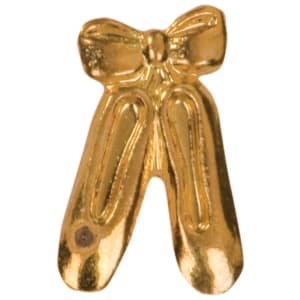 Gold Ballet Shoes Metal Chenille Letter Insignia