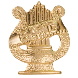 Gold Band Metal Chenille Letter Insignia