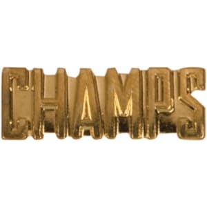 Gold Champs Metal Chenille Letter Insignia