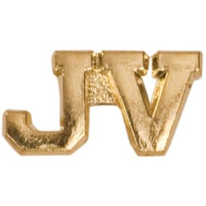 Gold Junior Varsity Metal Chenille Letter Insignia