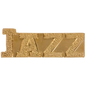 Gold Jazz Metal Chenille Letter Insignia