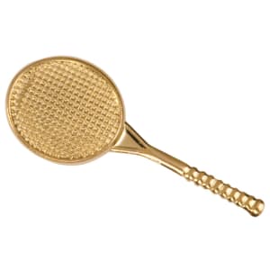 Gold Tennis Metal Chenille Letter Insignia