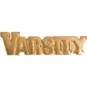 Gold Varsity Metal Chenille Letter Insignia