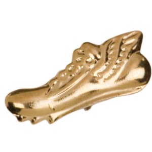 Gold Winged Track Shoe Metal Chenille Letter Insignia
