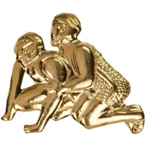 Gold Wrestling Metal Chenille Letter Insignia