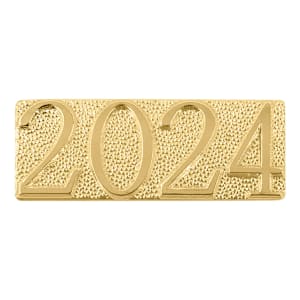 Gold 2024 Metal Chenille Letter Insignia