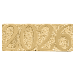 Gold 2026 Metal Chenille Letter Insignia