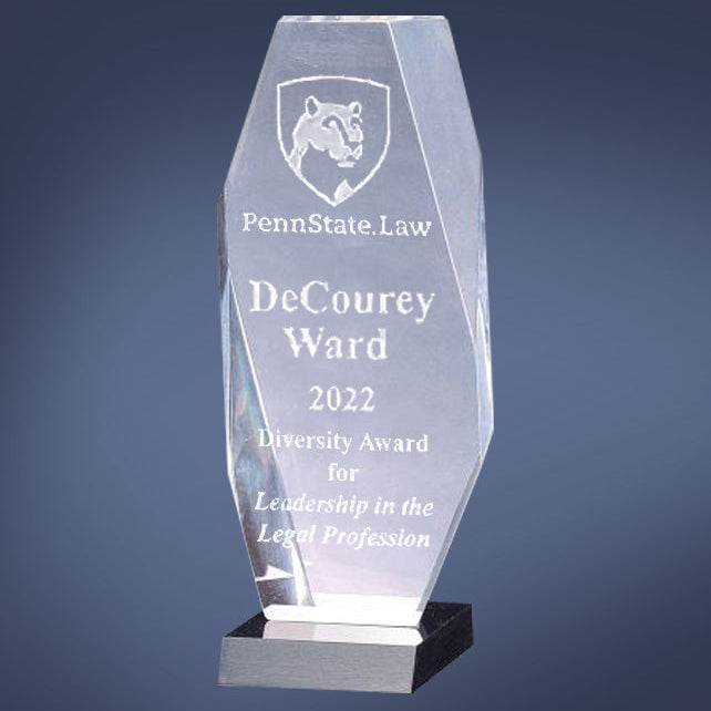Clear Millennium Series Stand Up Acrylic Award