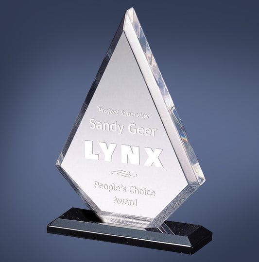 Clear Triangle Series Stand Up Acrylic Award