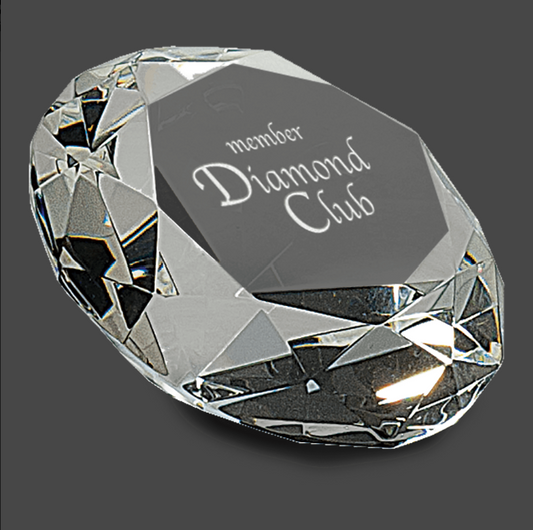 Clear Crystal Diamond Award 2 1/2"