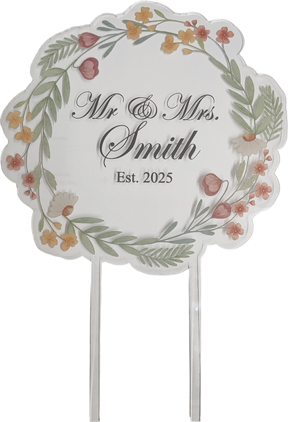 Custom Acrylic Wedding Cake Toppers