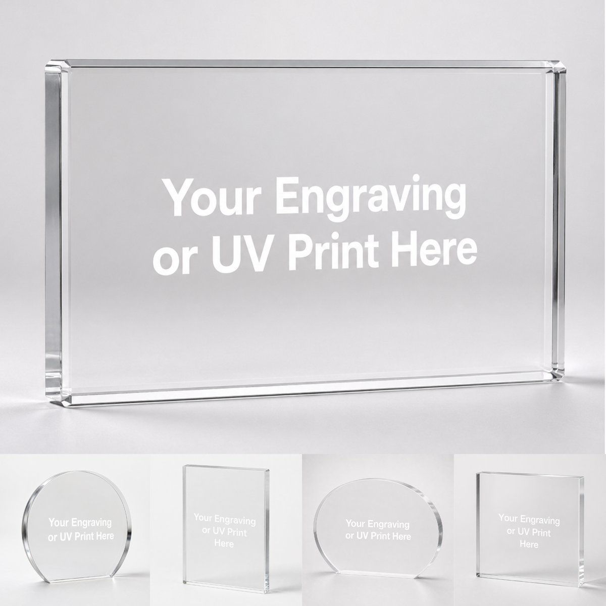 Custom Acrylic Awards - Stock Shapes