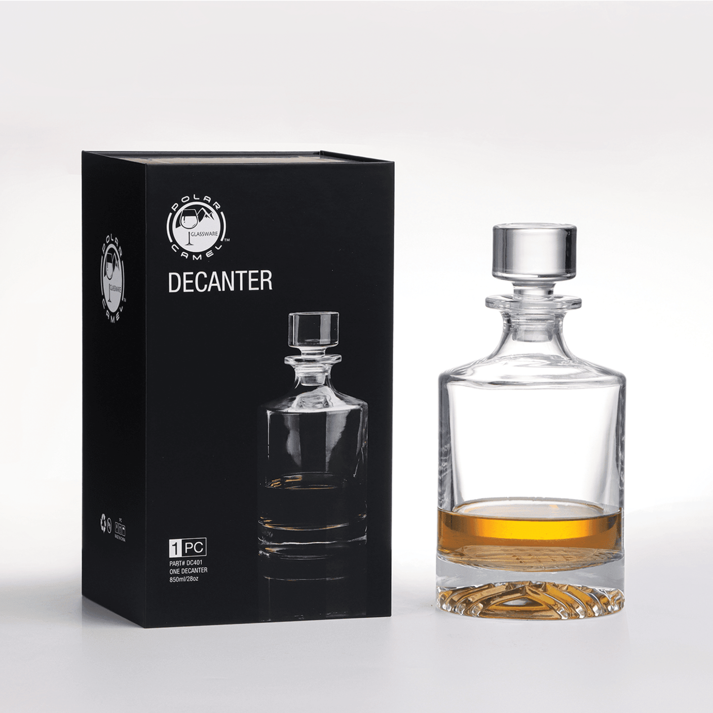 850 mL Round Glass Decanter
