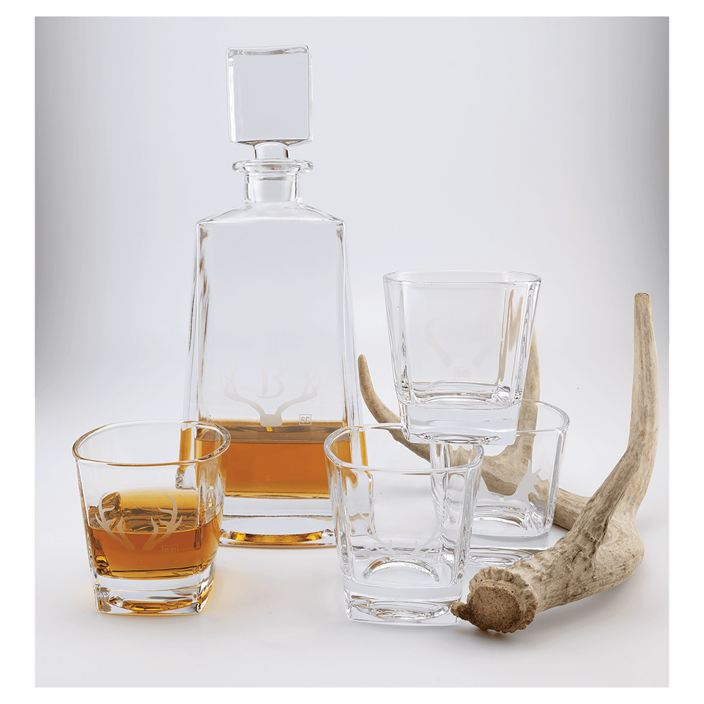 750 mL 12" Tequila Decanter Set with Four 8 oz. Glasses