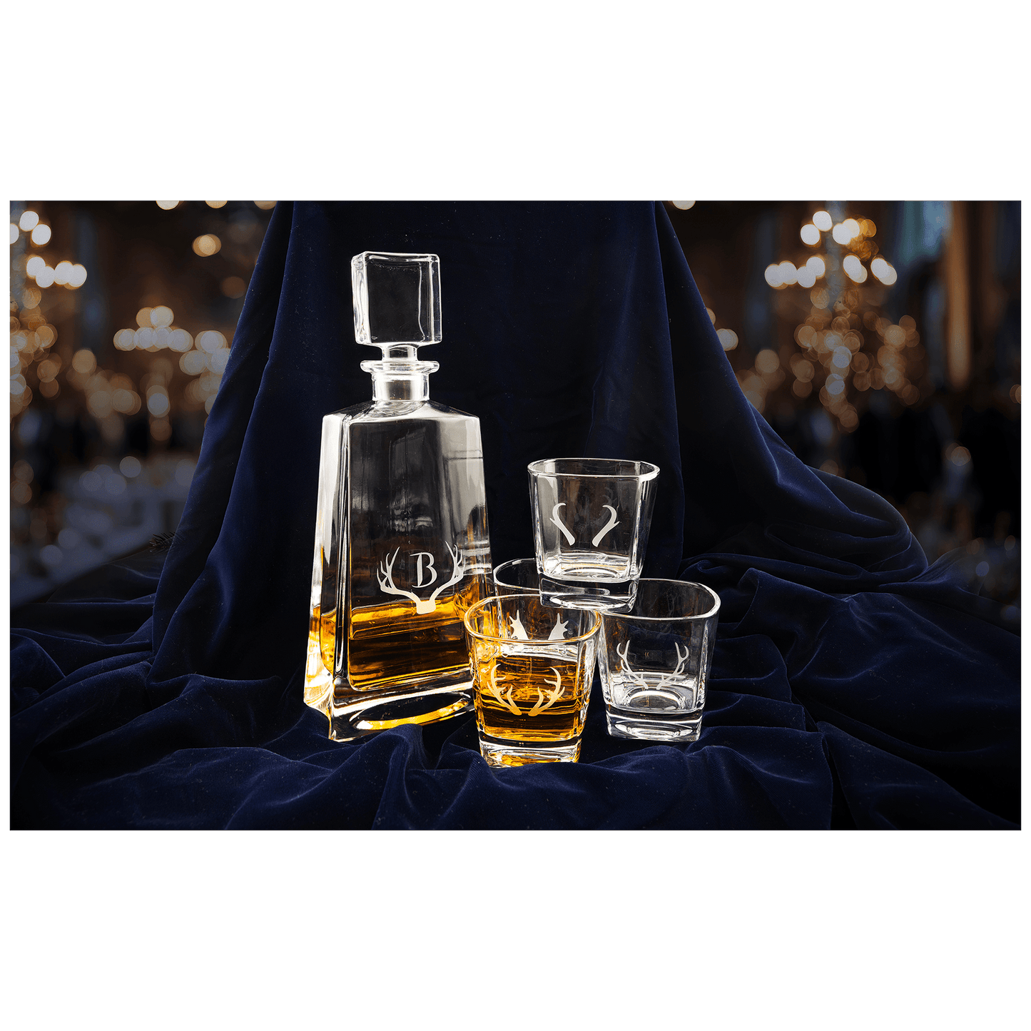 750 mL 12" Tequila Decanter Set with Four 8 oz. Glasses