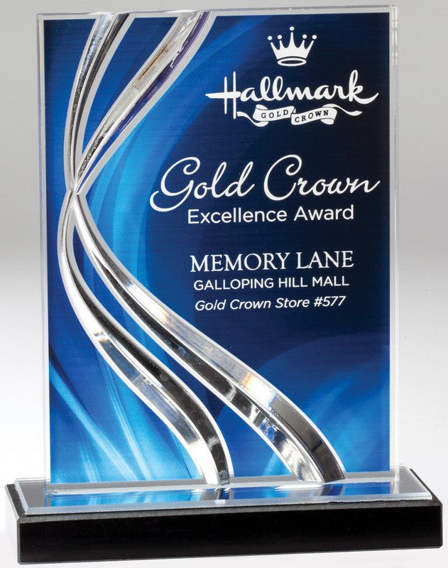 Swirl Wave Stand Up Acrylic Award