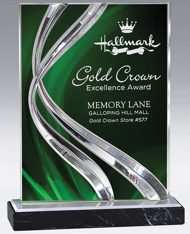 Swirl Wave Stand Up Acrylic Award