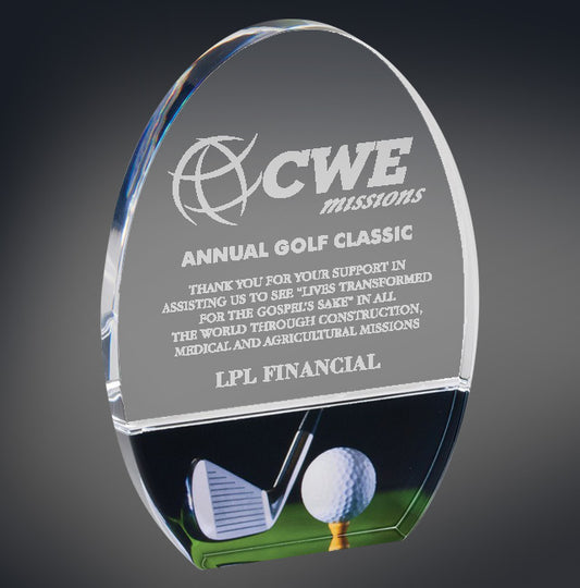 Legend Golf Stand Up Acrylic Award