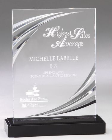 Nouveau Series Rectangle Stand Up Acrylic Award