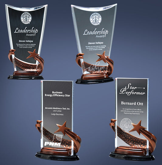 Bronze Brilliance Stand Up Acrylic Star Award