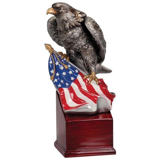 Eagle and Flag on Resin Base