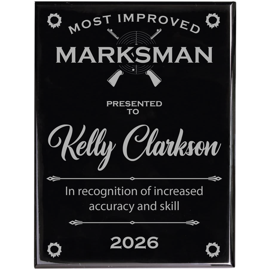 Direct Laser Plaque (Ebony & Silver or Rosewood & Gold)