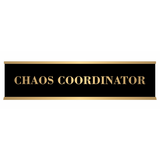 Desk "Name Tag" with Pre-Engraved Sayings (Funny, 13+)