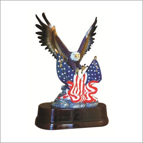 Eagle with 2 American Flags