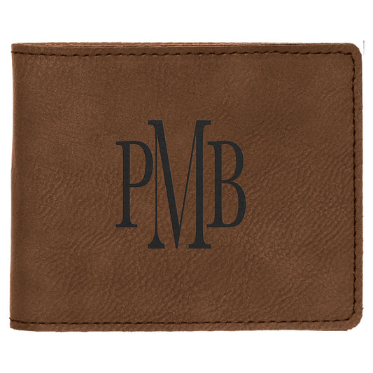 Dark Brown Vegan Leather Bifold Wallet