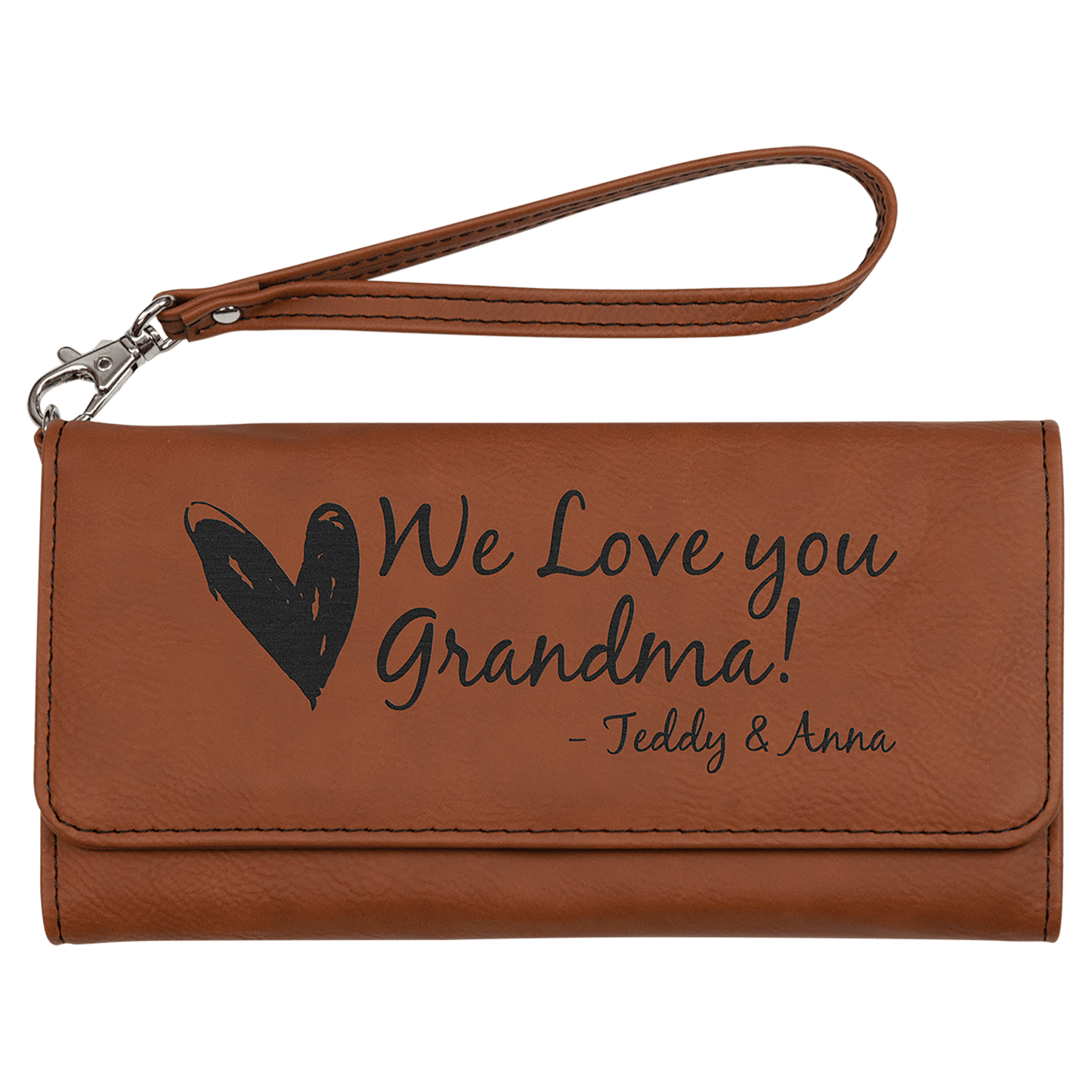 Vegan Leather Wallet with Strap - 11 Colorways