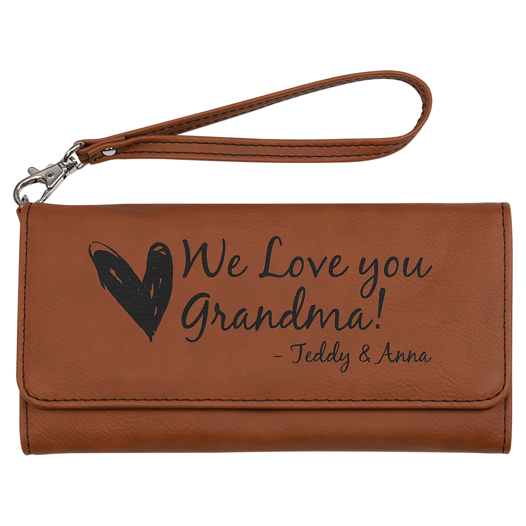 Vegan Leather Wallet with Strap - 11 Colorways