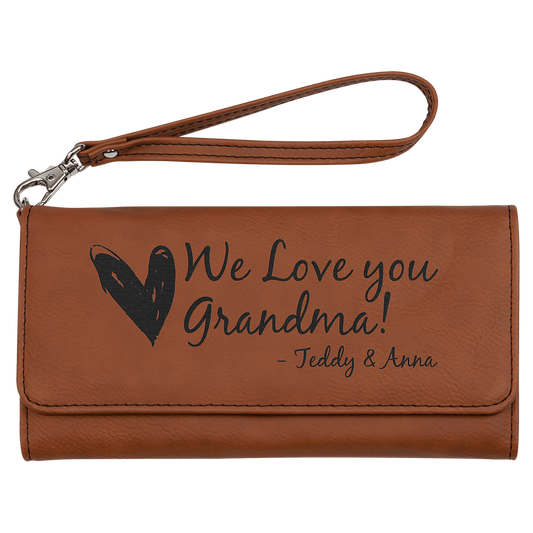 Vegan Leather Wallet with Strap - 11 Colorways