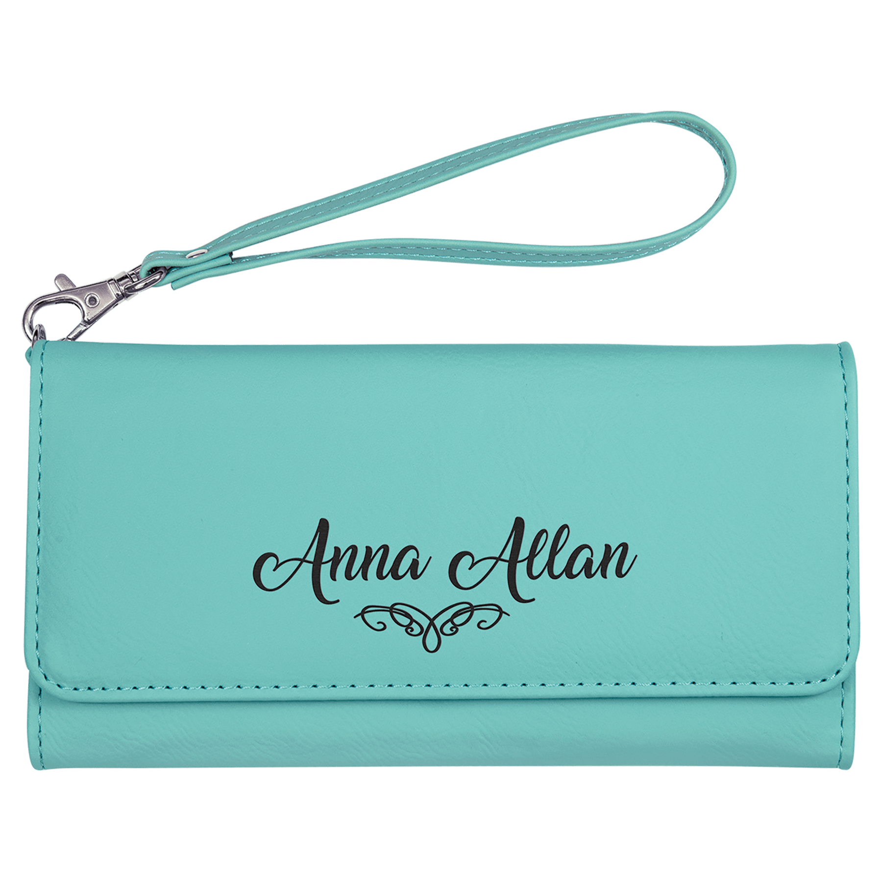 Vegan Leather Wallet with Strap - 11 Colorways