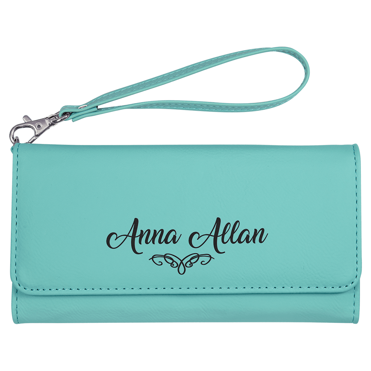 Vegan Leather Wallet with Strap - 11 Colorways
