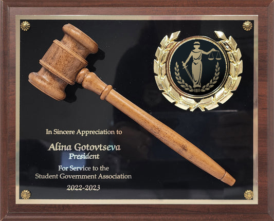 Classic Gavel Award Plaque