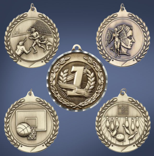 Sculptured 2 3/4" Neck Award Medals