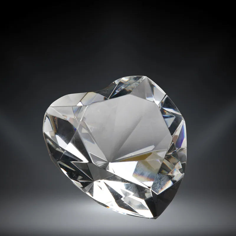 Heart Crystal Paperweight - 2 1/8" x 3 1/8"